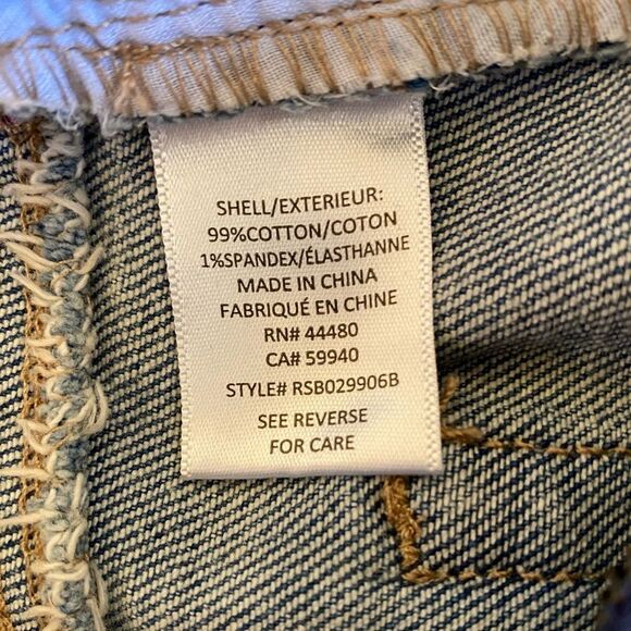 Tinseltown Butterfly Embroidered Mom Jeans Size 9 Frayed-Hem Destructed Y2K - Picture 16 of 16